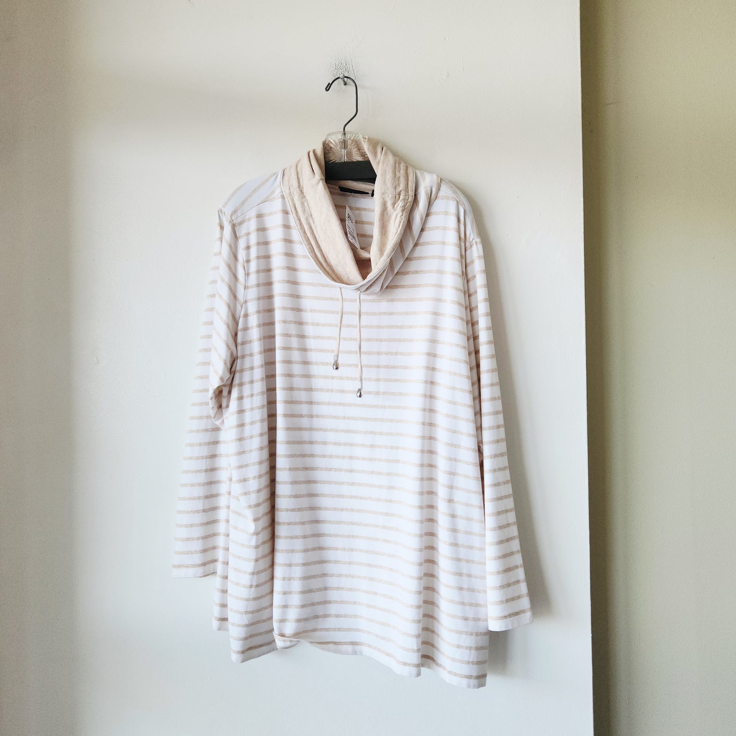 Susan Graver Weekend Turtleneck Striped Top - 3X - New