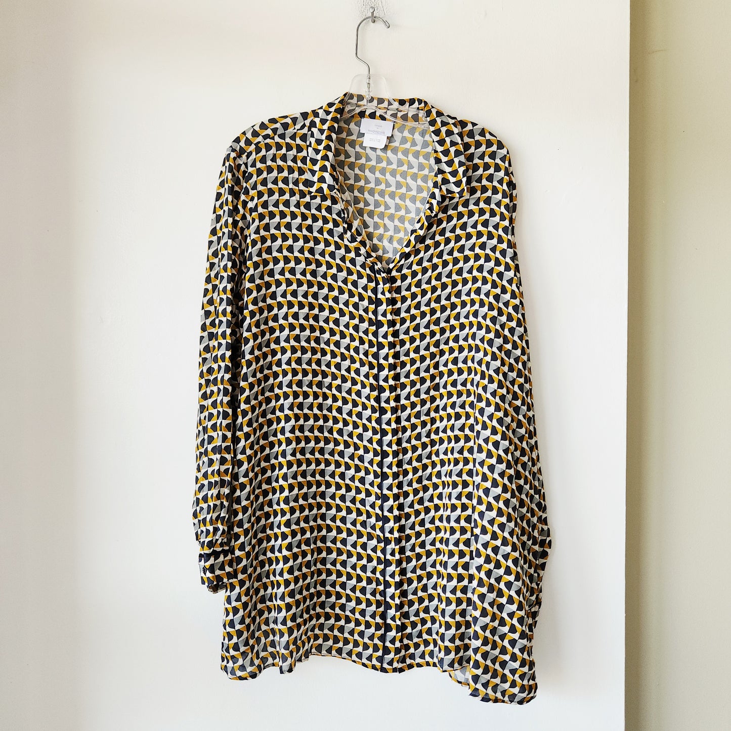 Voyage by Marina Rinaldi 100% Silk Button Up Shirt - size 22