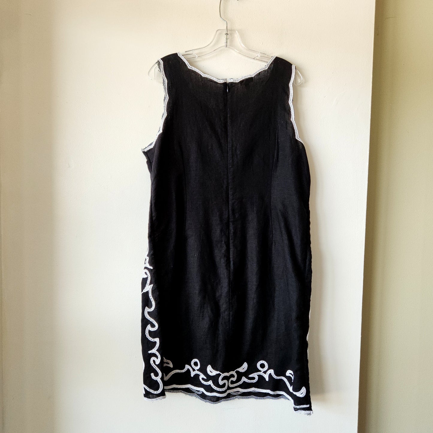 Talbots Linen & Cotton Sleeveless Cover Up with Embroidery - 14 Petite