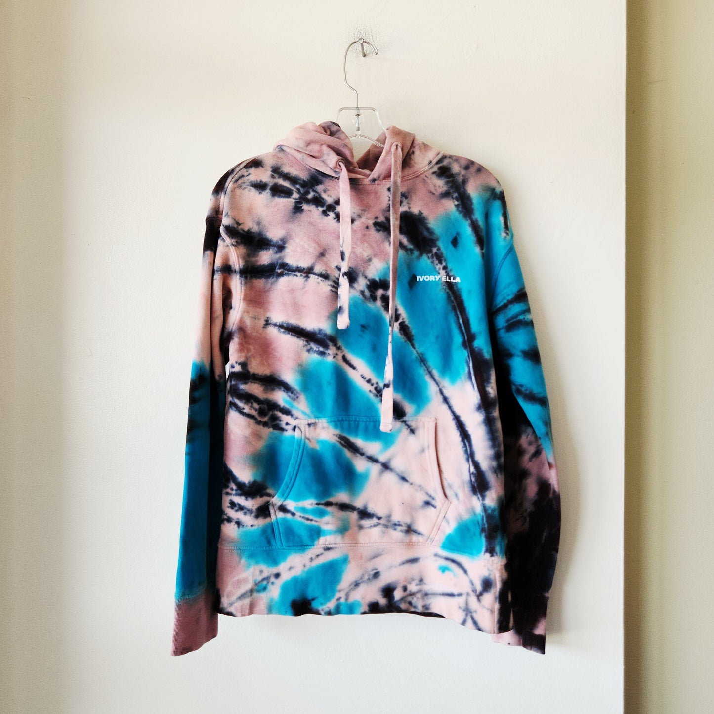 Ivory Ella 100% Organic Cotton Tie Dye Logo Hoodie - XS