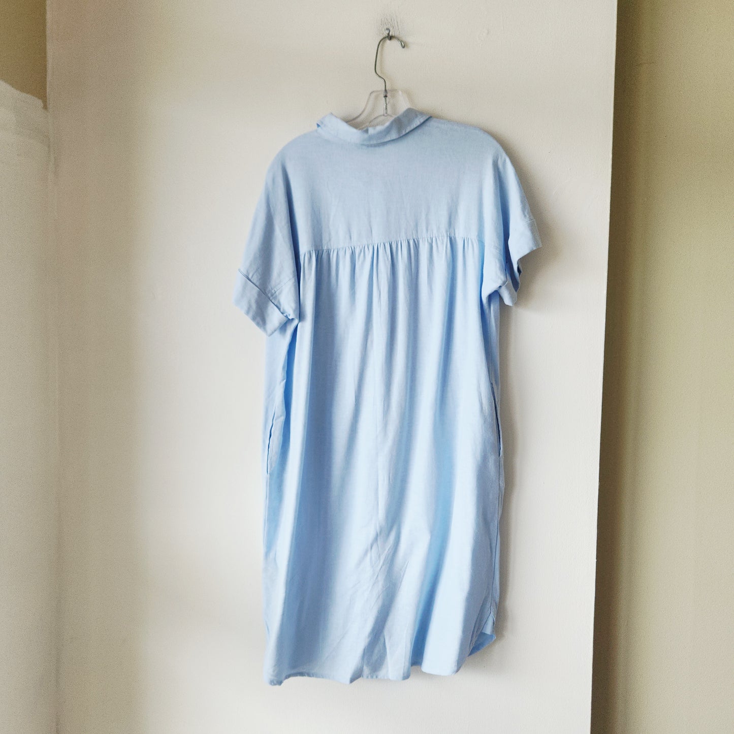 Well Worn Sky Blue Shirtdress - L