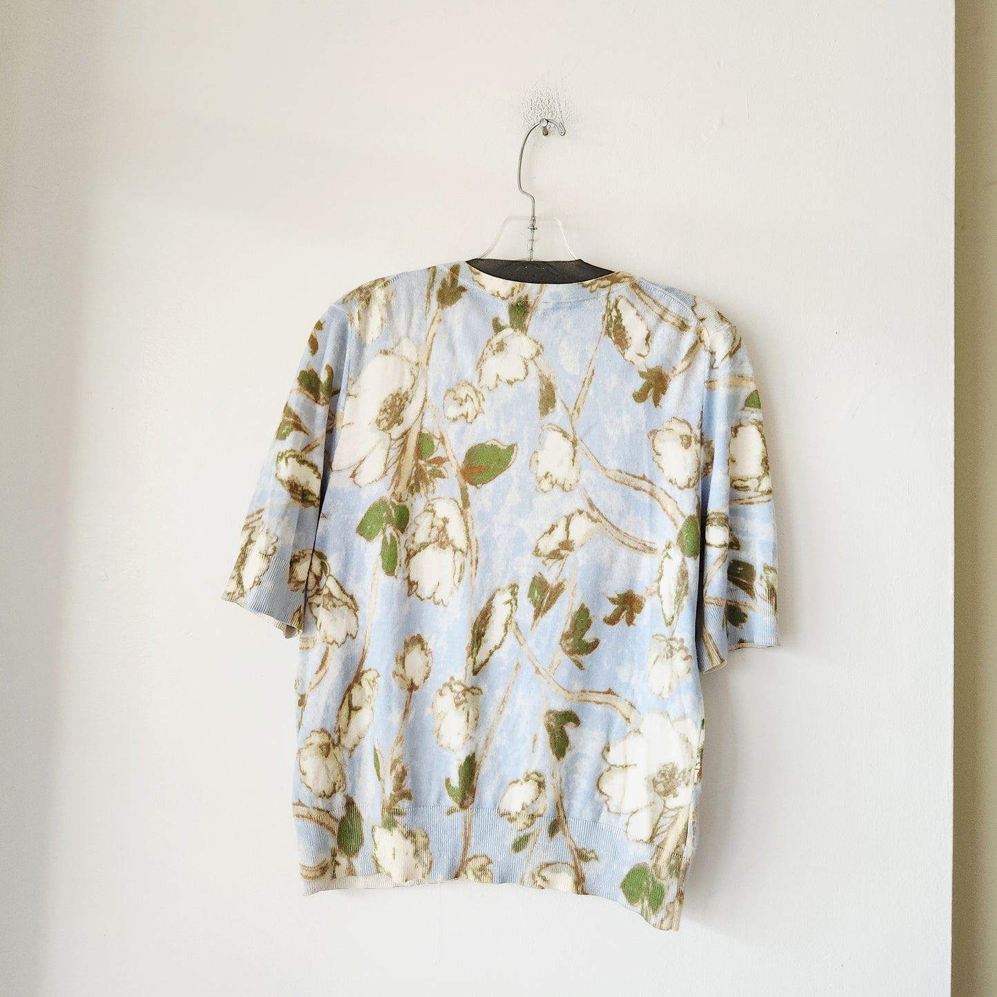 Talbots Spring Florals Cardigan with Beading - M
