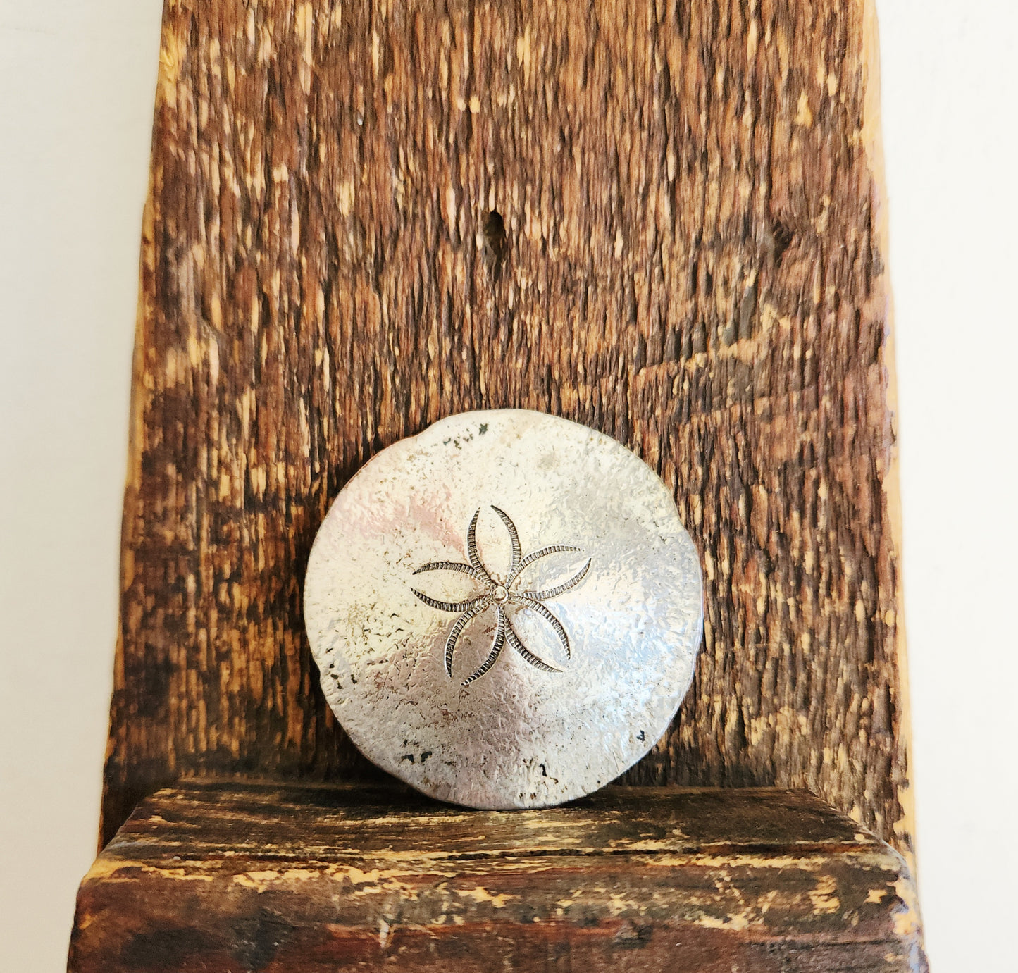 Russell Handmade Sterling Silver Sand Dollar Pin