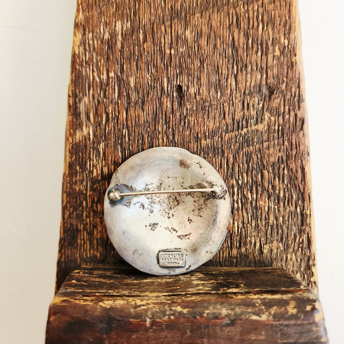 Russell Handmade Sterling Silver Sand Dollar Pin