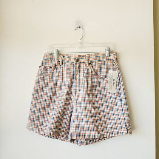 Vintage Bill Blass Plaid Shorts - size 12 - New