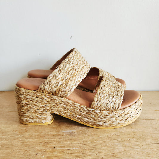 Beach by Matisse Woven Platform Sandals - 7M