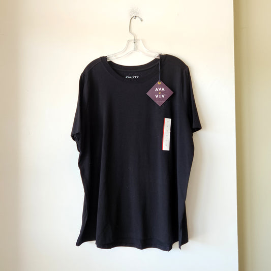Ava + Viv Cotton & Modal Tee - 1X - New