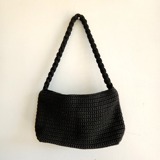 The Sak Black Woven Purse with Braided Strap