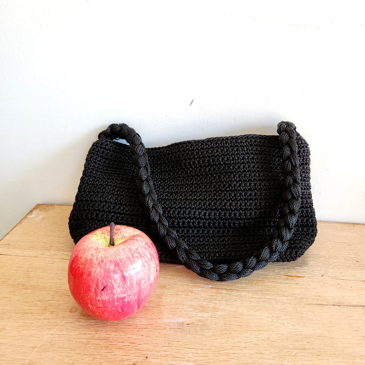 The Sak Black Woven Purse with Braided Strap
