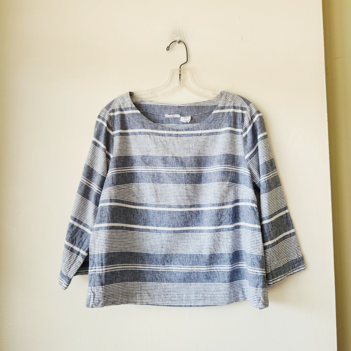 Sigrid Olsen Linen & Cotton Boxy Fit Top - M
