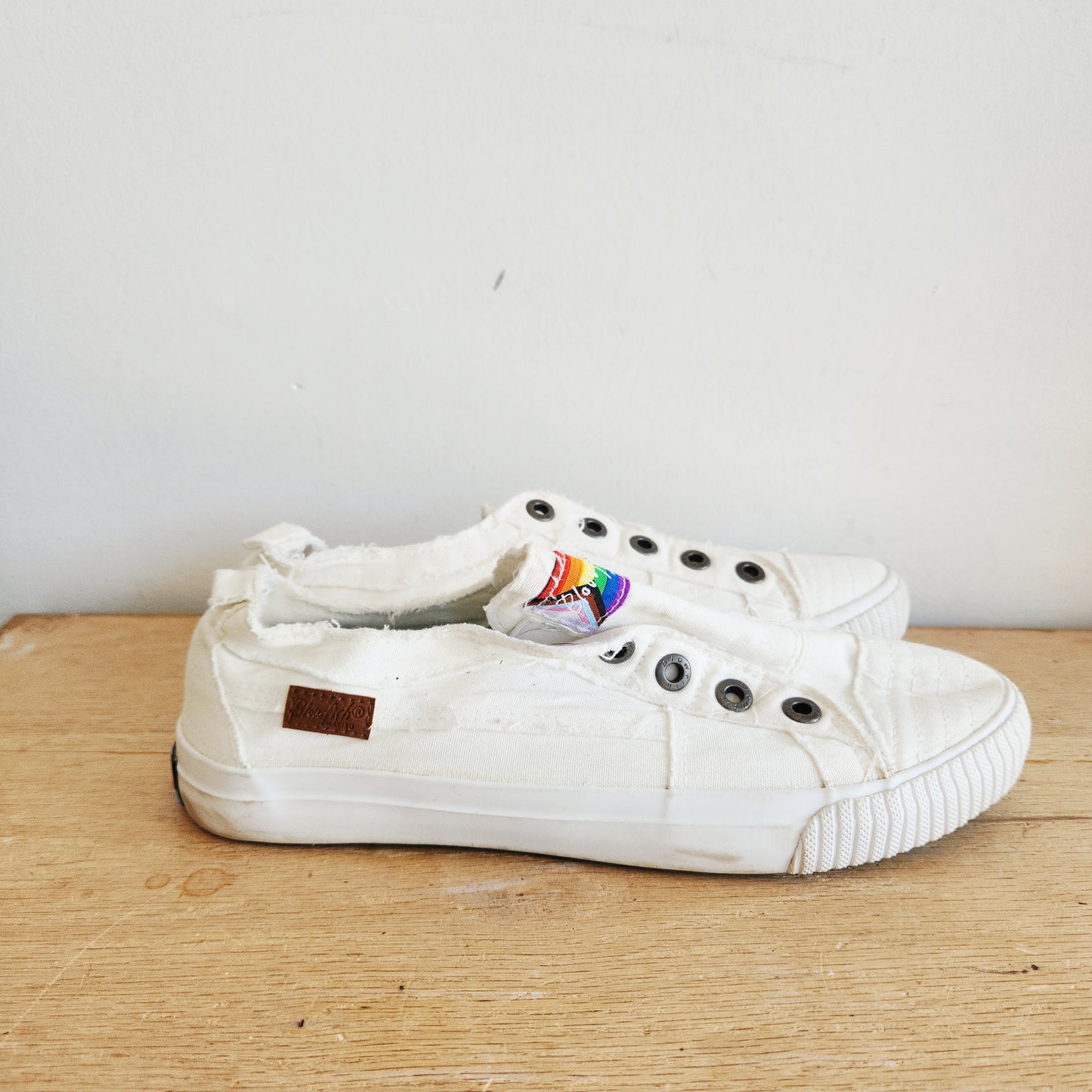 Blowfish Slip On Shoes with Pride Flags - size 9.5