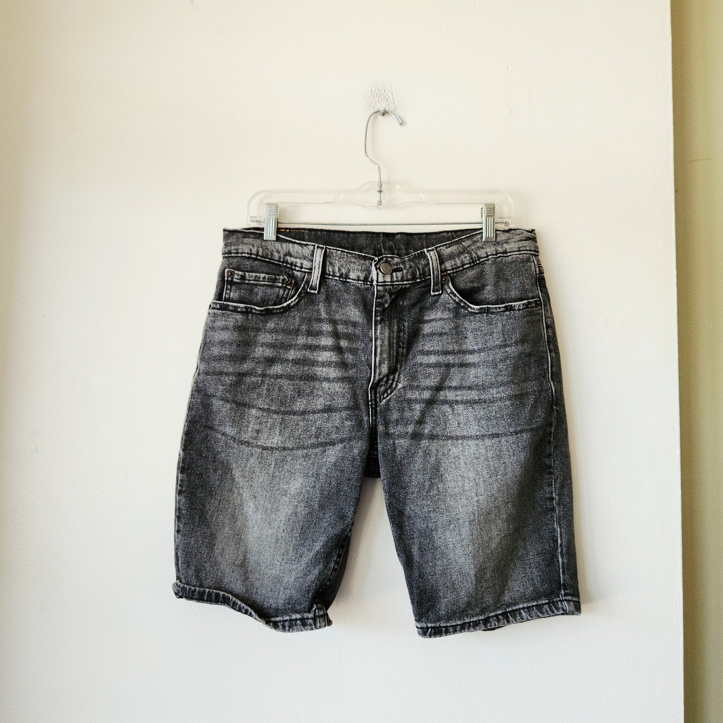 Levi's 511 Washed Black Denim Shorts - size 33