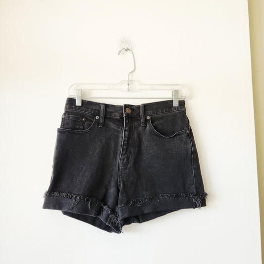 Madewell Black Denim Cuffed Shorts - size 26