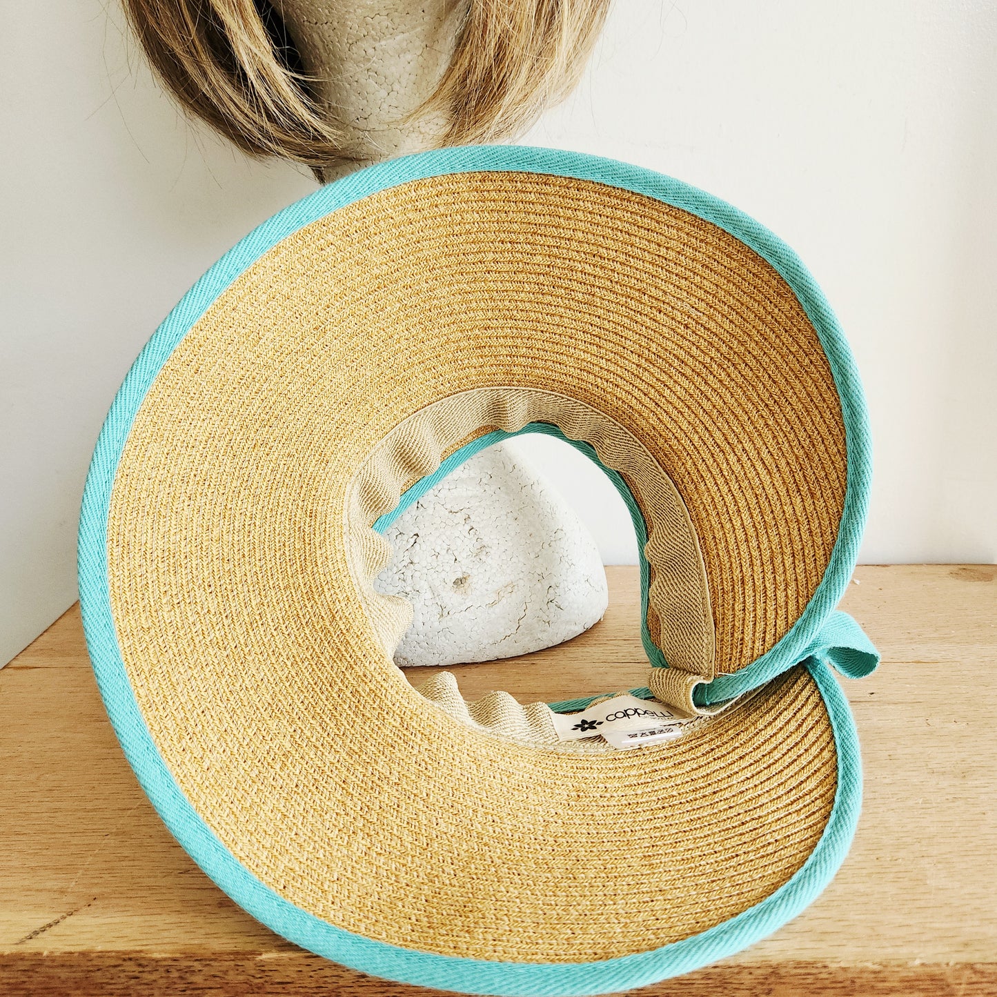 Cappelli Wide Visor with Tie One Size