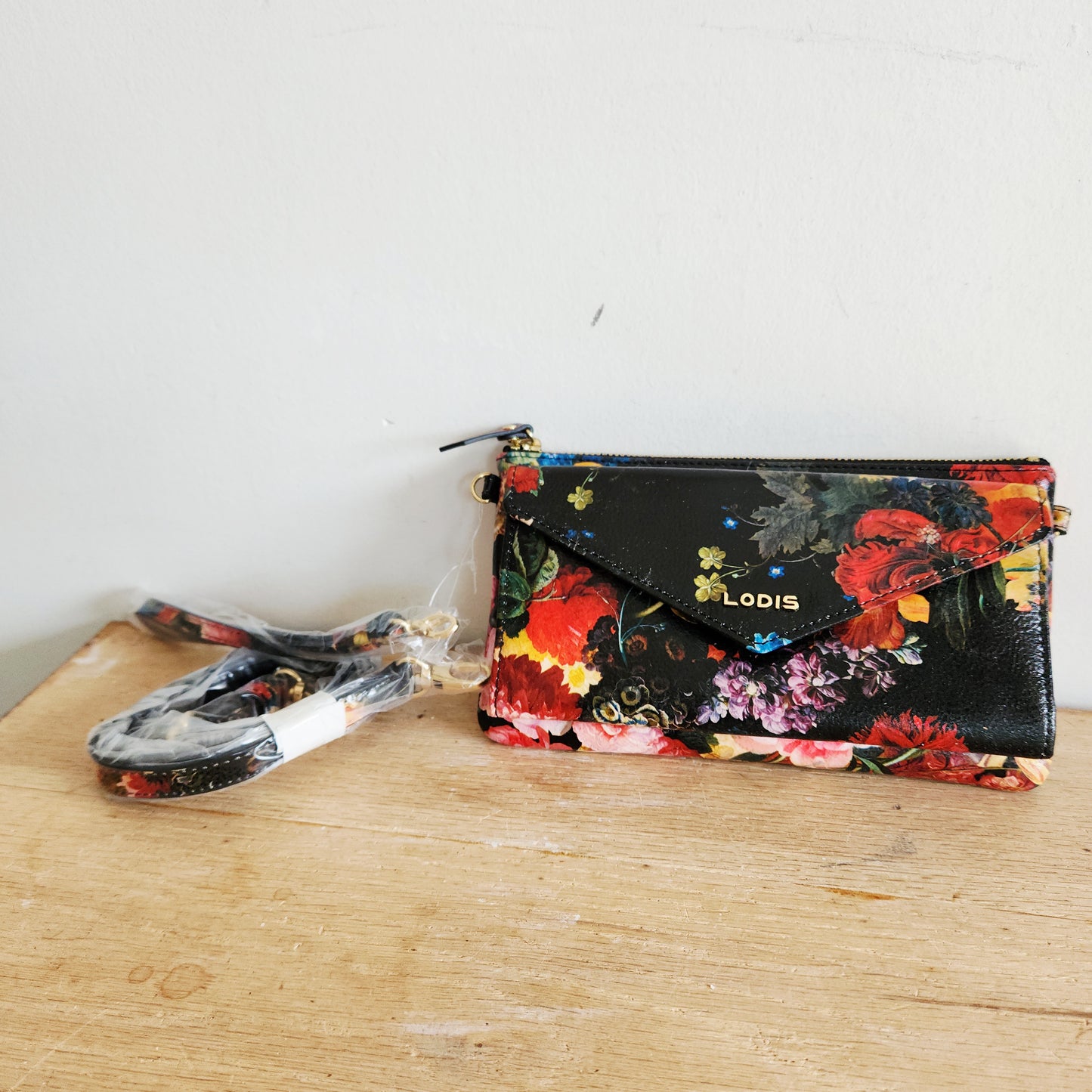 Lodis Wallet with Crossbody Strap - Like New