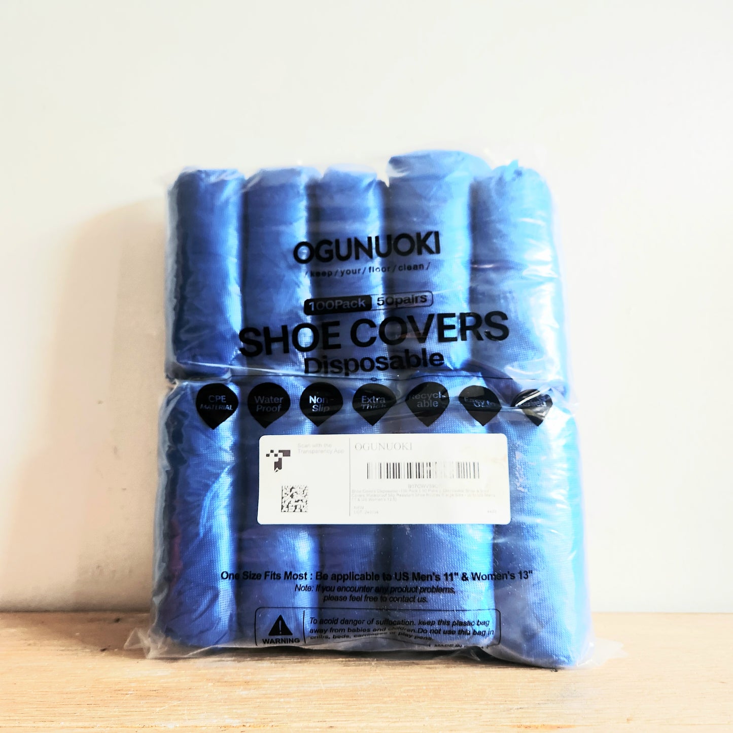 50 Pair Shoe Covers Disposable One Size NEW