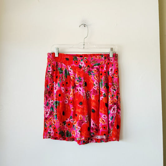Lascana Poppy Print Sleep Shorts - size 8