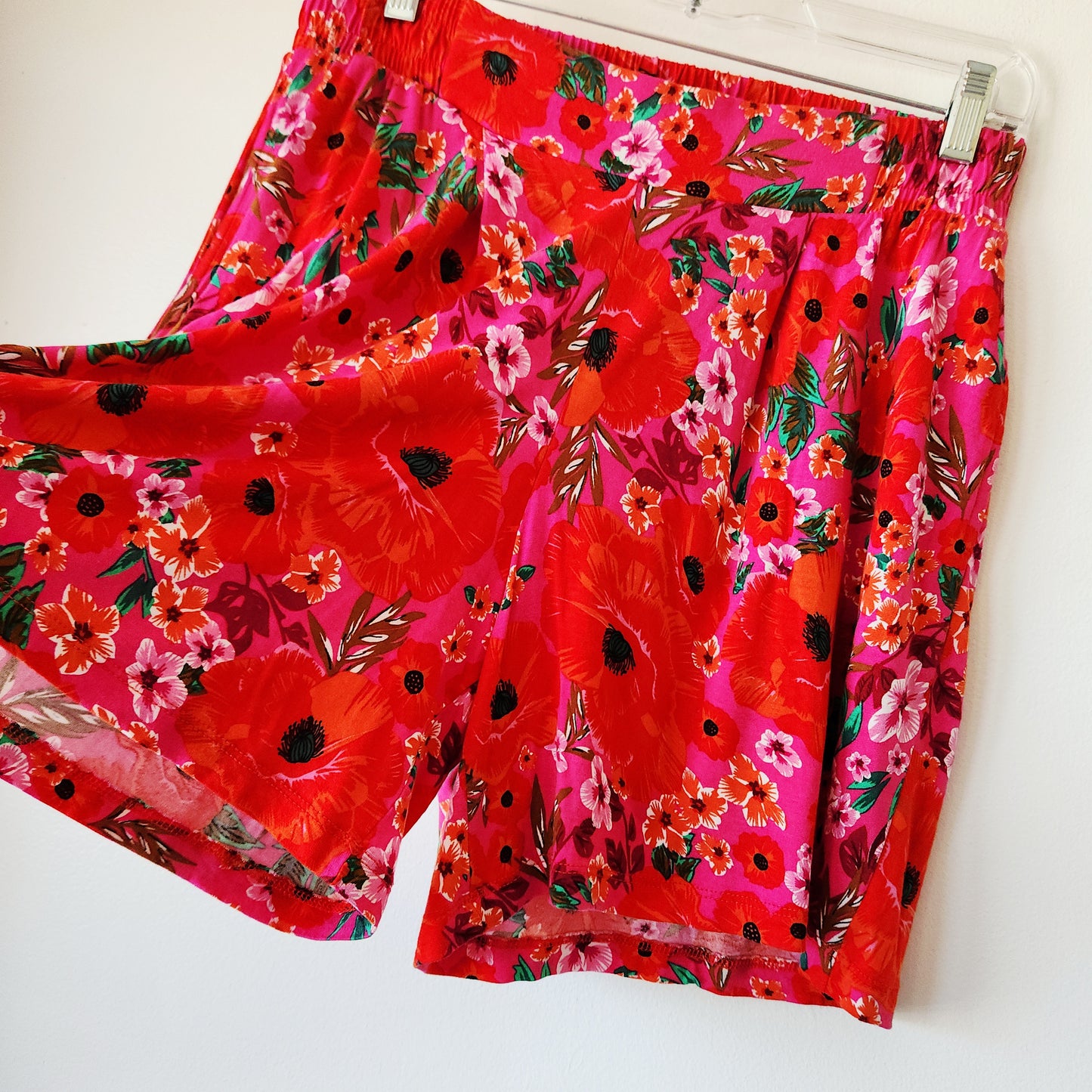 Lascana Poppy Print Sleep Shorts - size 8