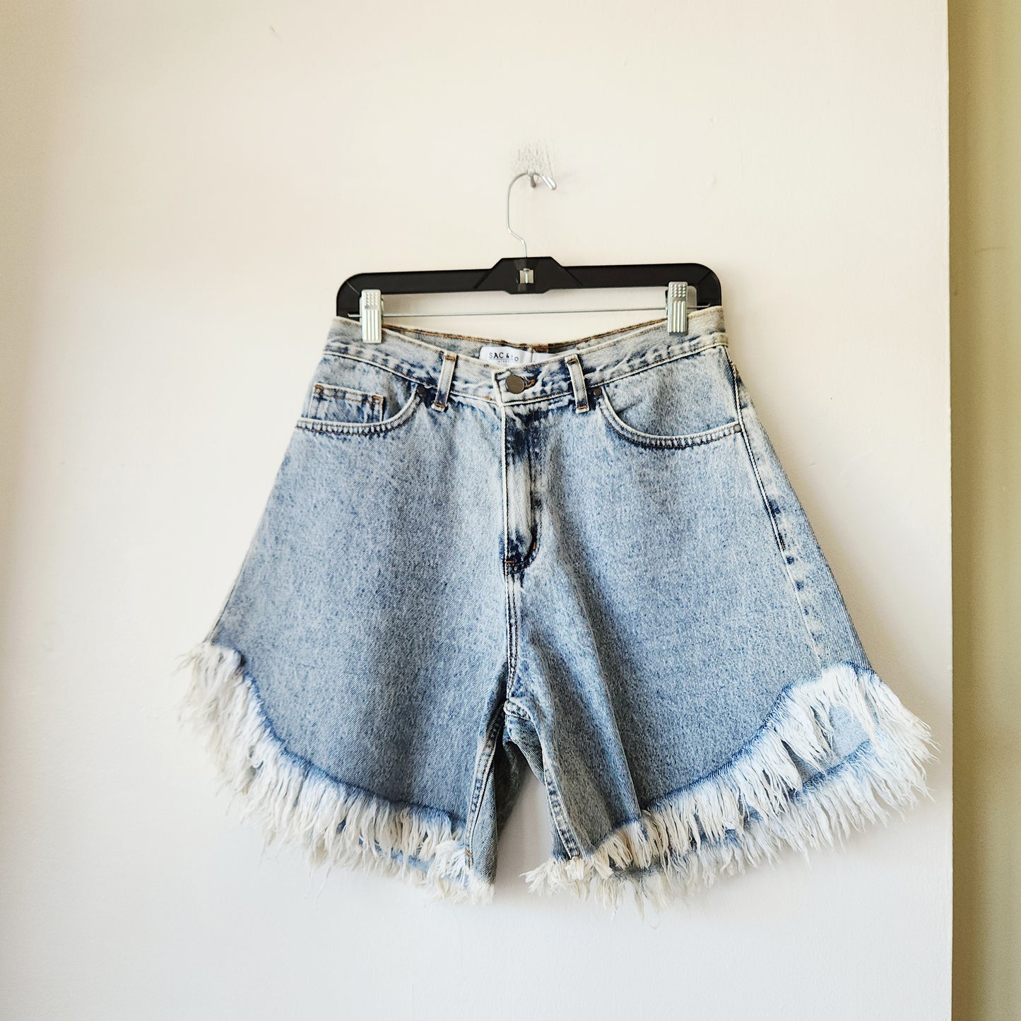 Sac & Co Denim Shorts with Fringe - L - New