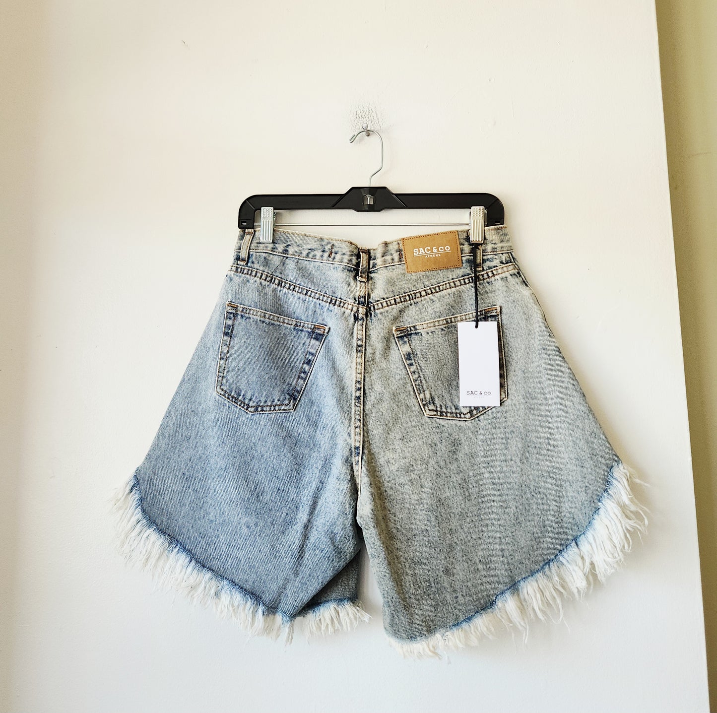 Sac & Co Denim Shorts with Fringe - L - New