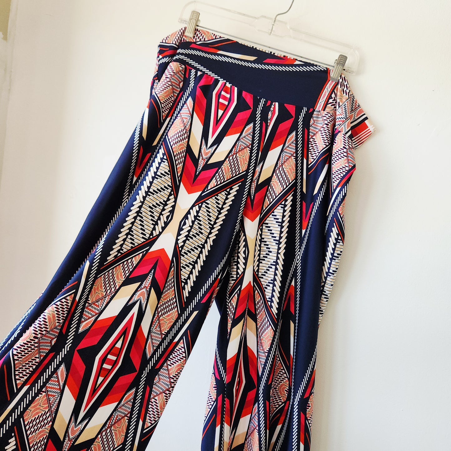 Sunny Leigh Pattern Wide Leg Pull On Pants - 1X