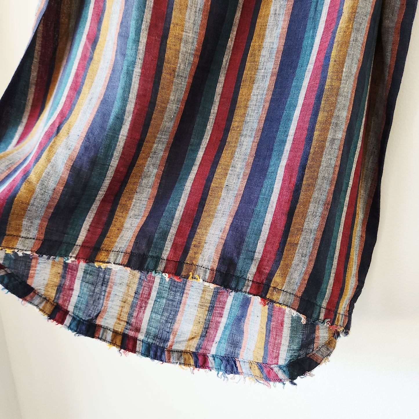 Garnet Hill 100% Linen Striped Tank - size 10