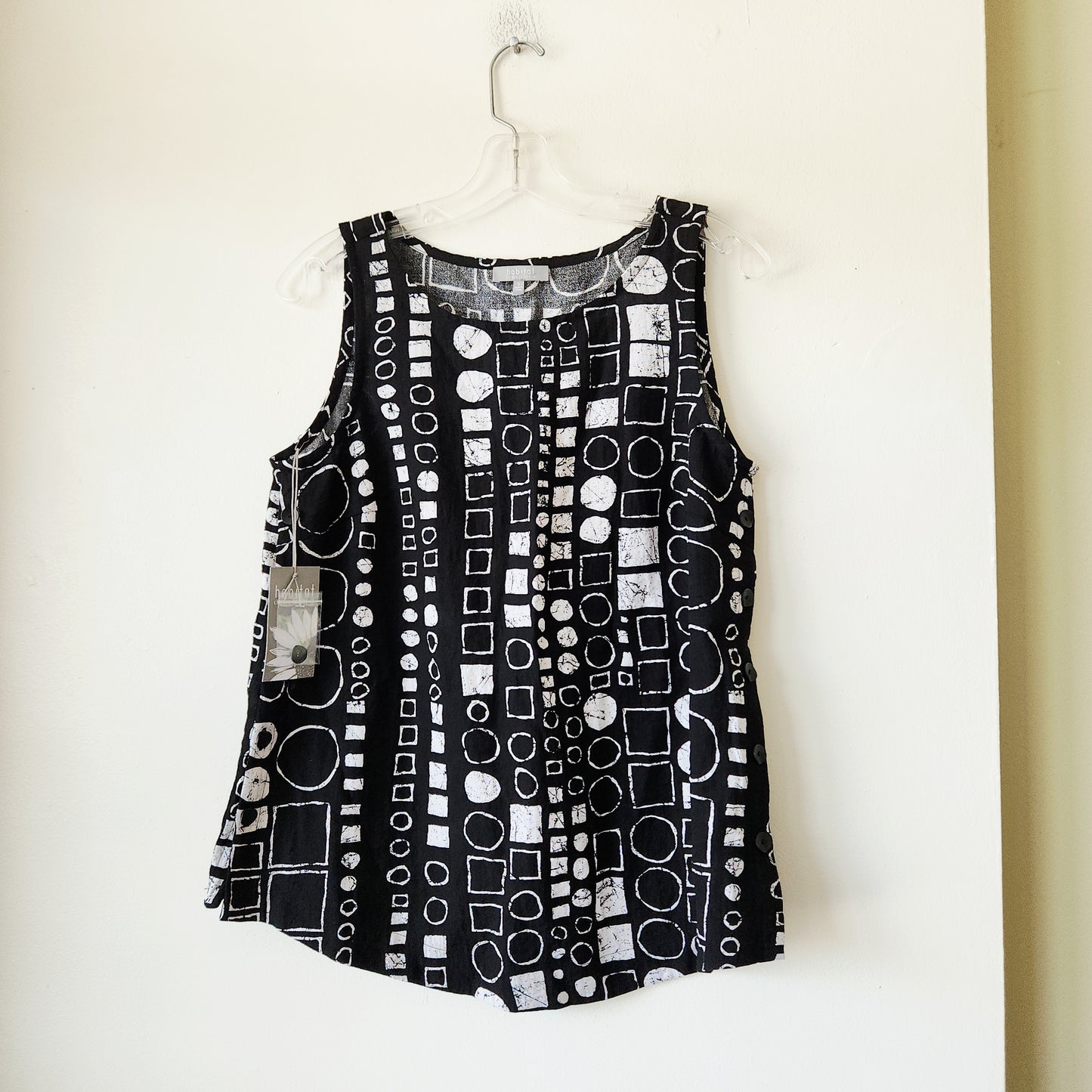Habitat Sleeveless Top with Button Detail - S - New