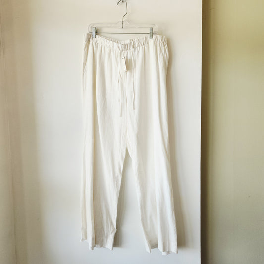 RW & Co Linen Blend Drawstring Pants - XL - New