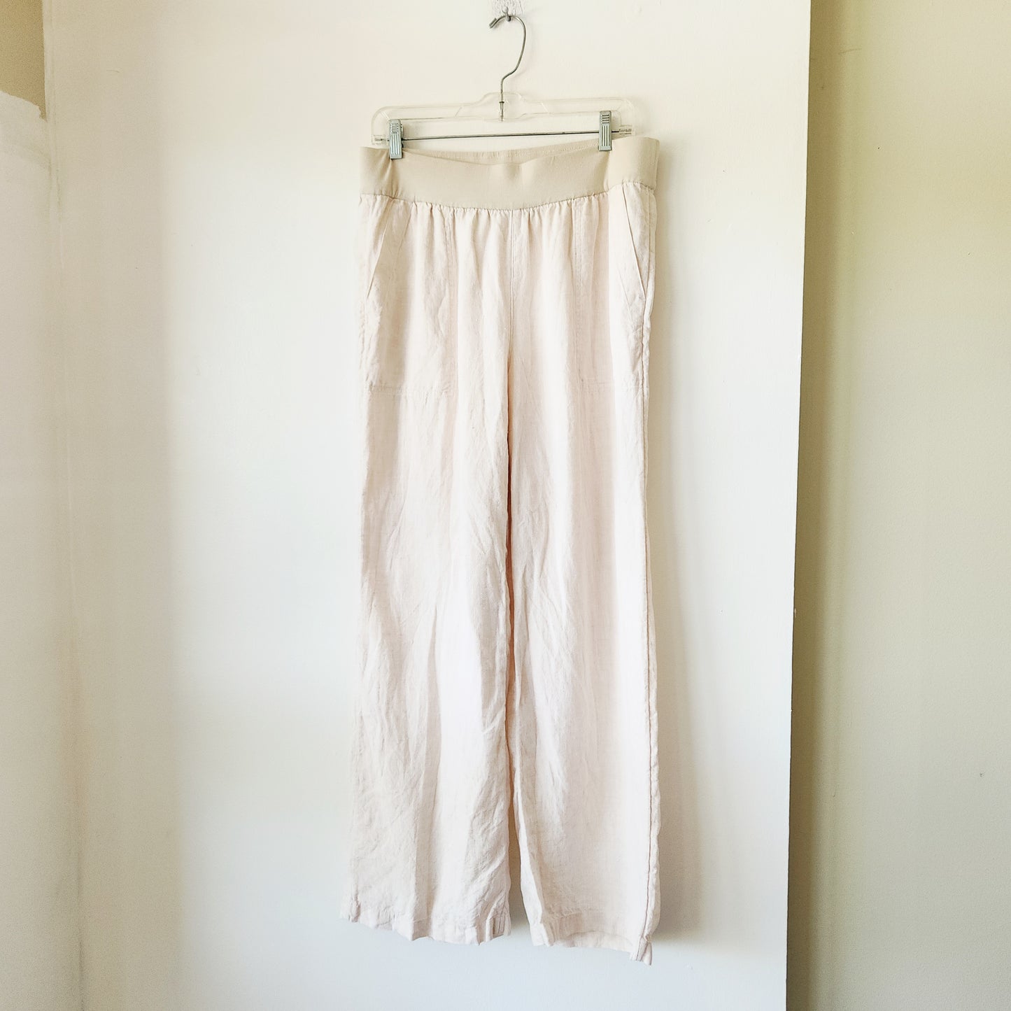 Lands' End 100% Linen Pull On Pants - size 14