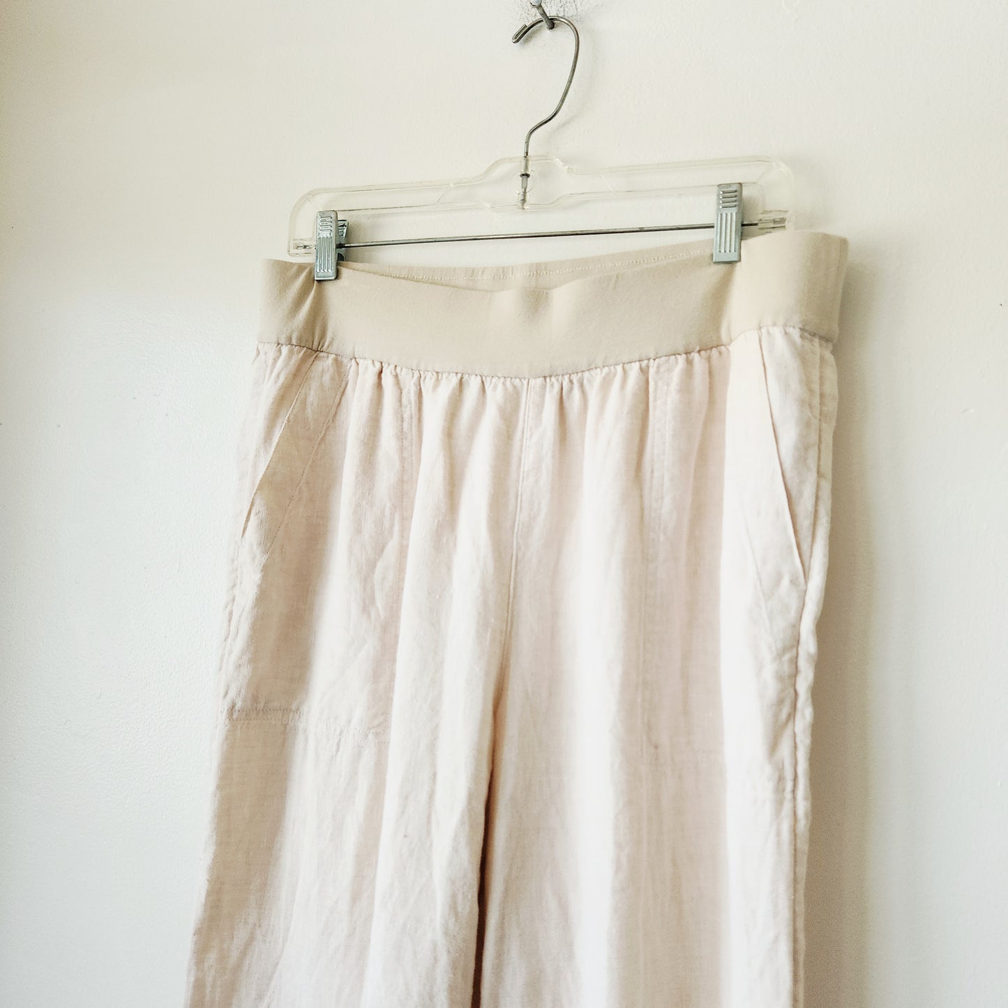 Lands' End 100% Linen Pull On Pants - size 14