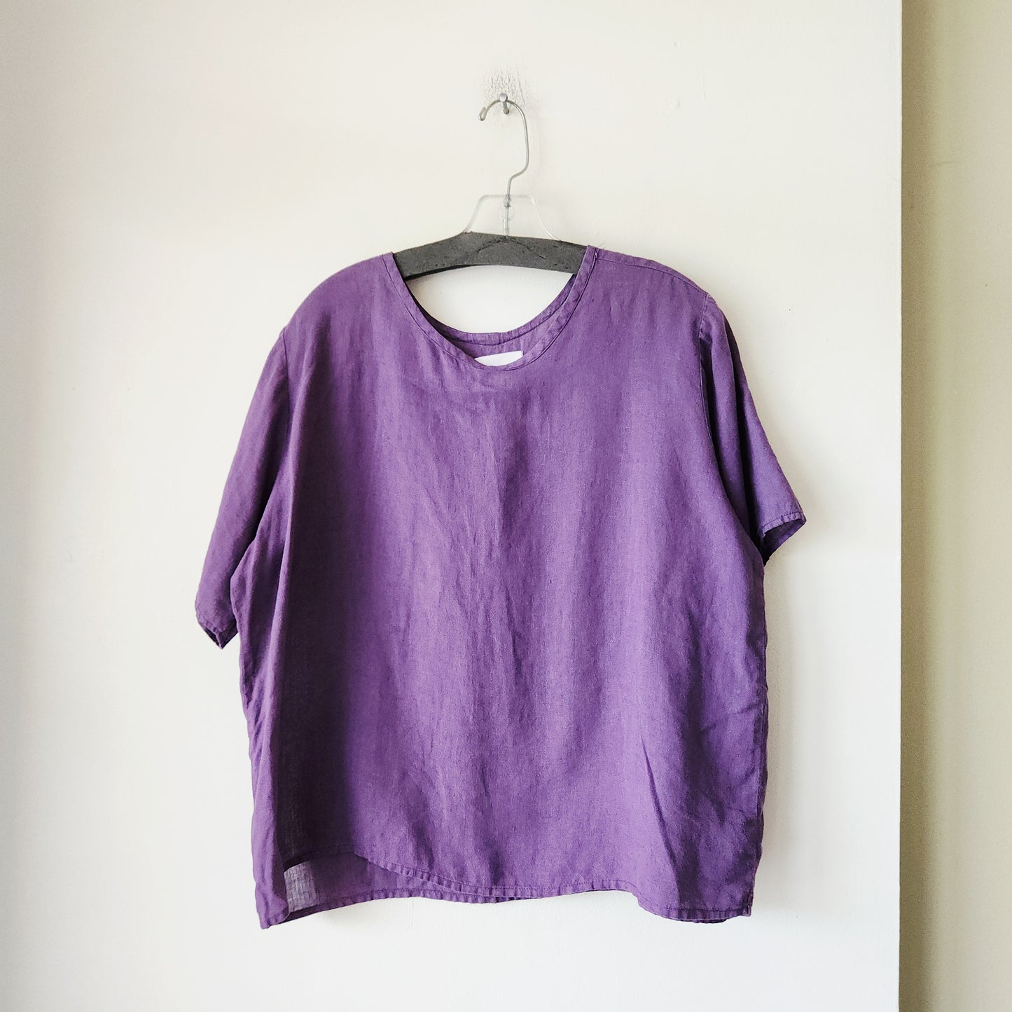 Flax 100% Linen Oversized Boxy Fit Top - S