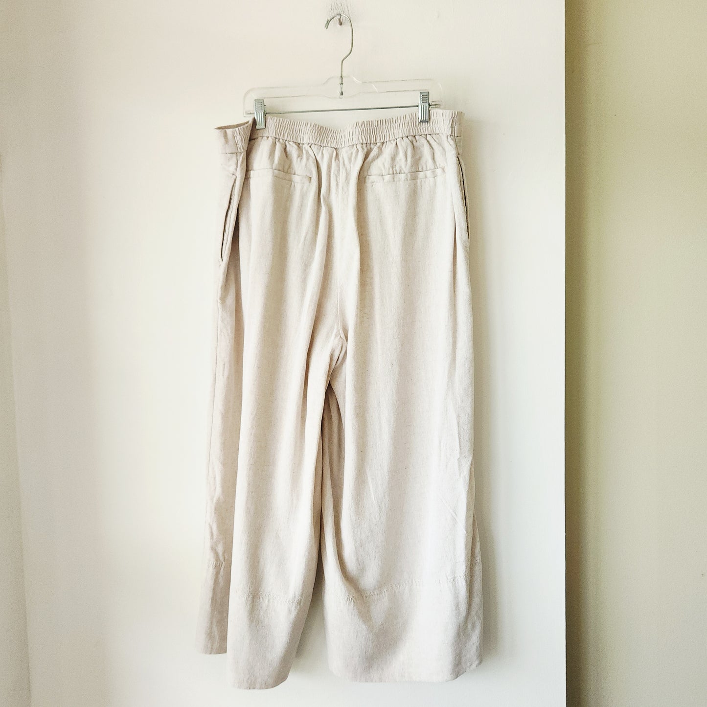Banana Republic Factory Linen Blend Wide Leg Cropped Pants - XL