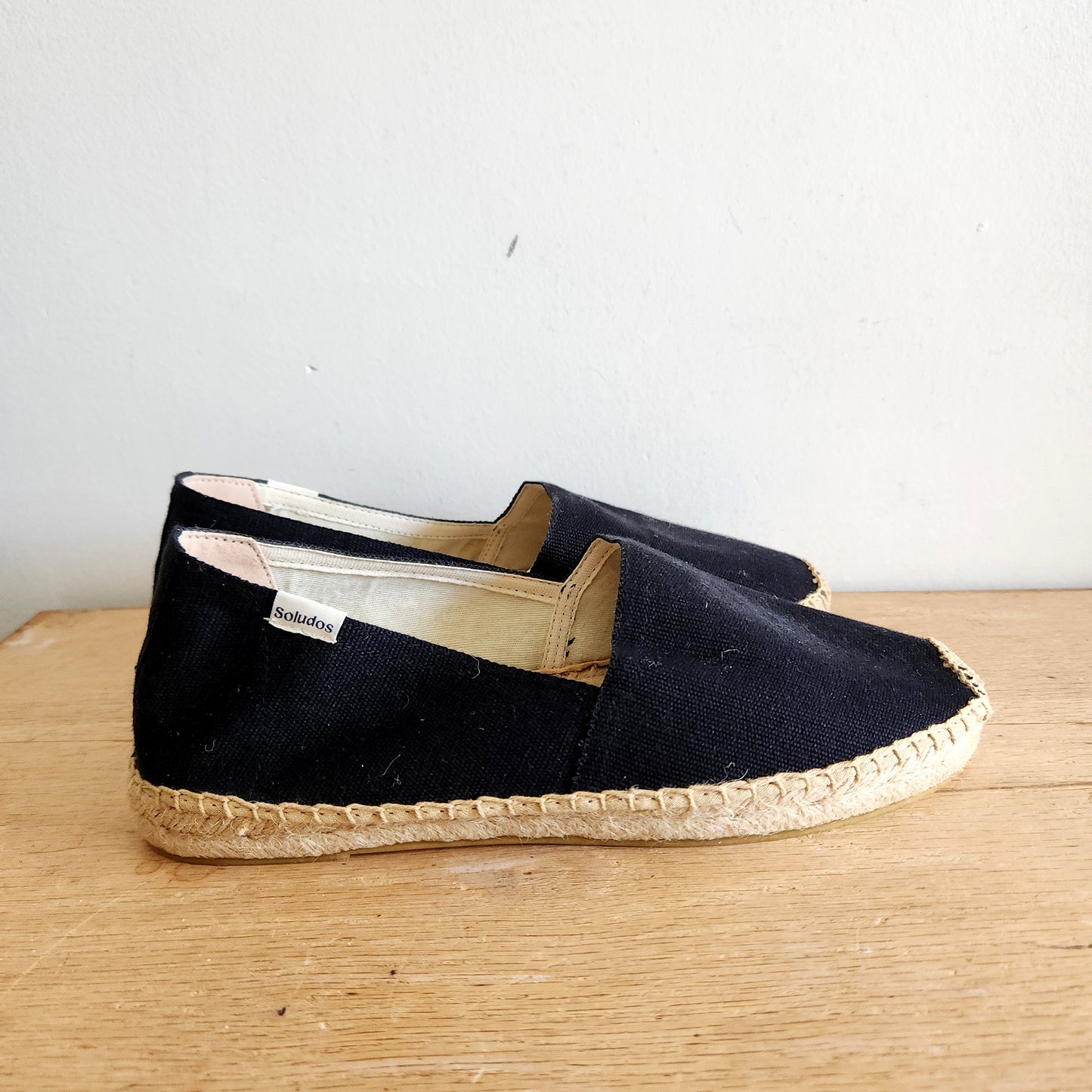 Soludos Black Slip On Espadrilles - size 39