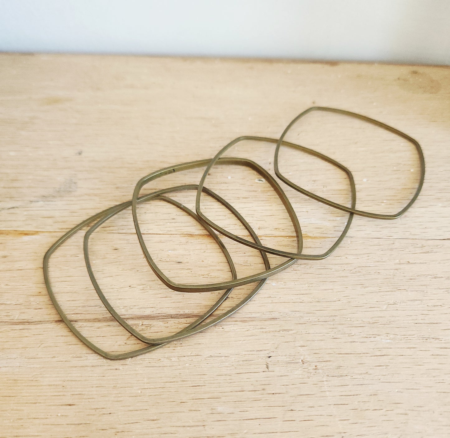 Slim Metal Bangles - Set of 5