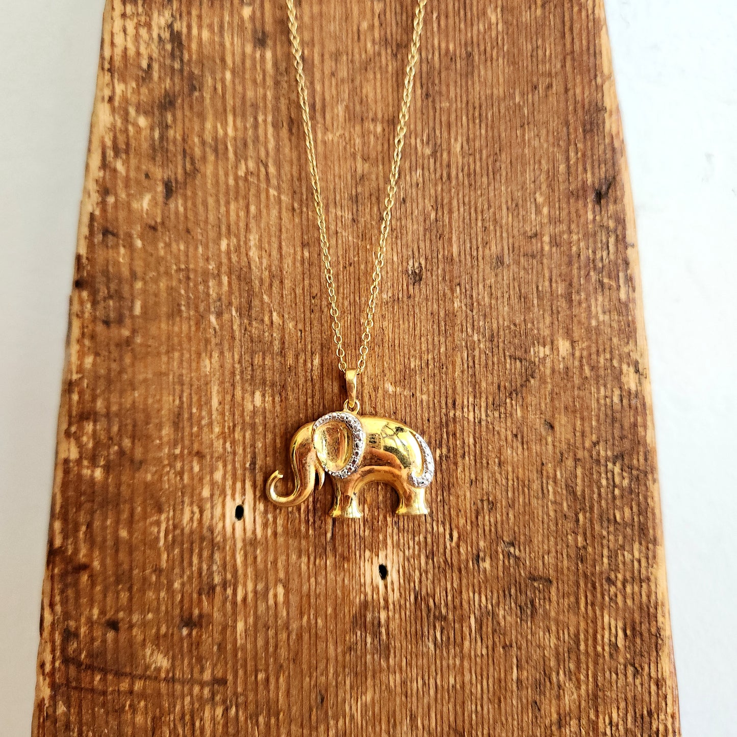 Sterling Silver Chain with Sterling Silver Elephant Pendant