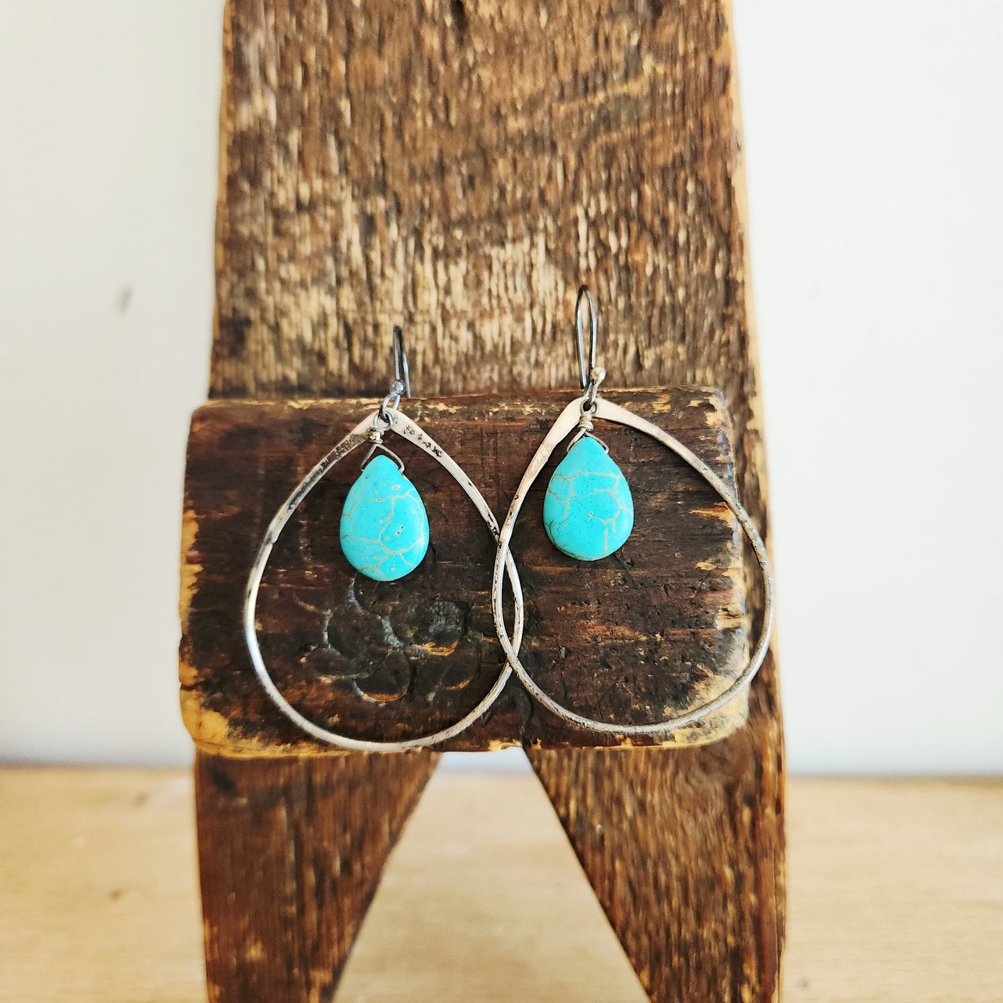 Sterling Silver Large Teardrop Earrings