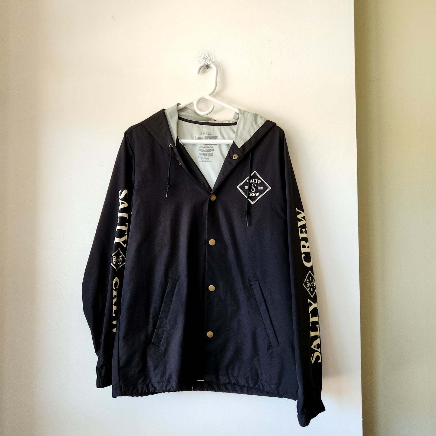Salty Crew Snap Closure  Jacket with Hood - Men's S