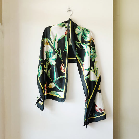 White House Black Market Leaf Motif Scarf - New