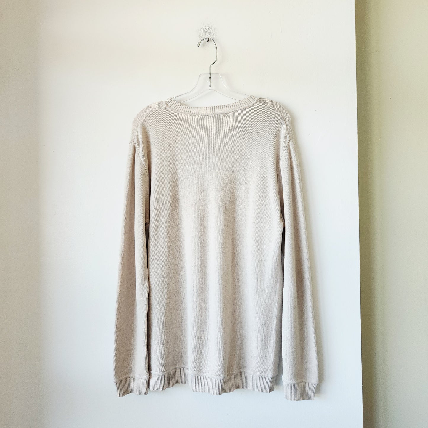 Peruvian Connection 100% Pima Cotton V-Neck Sweater - L