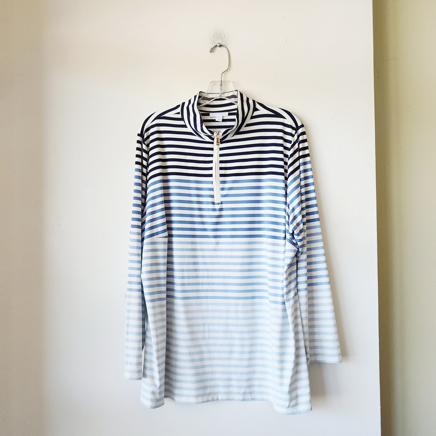 Charter Club Half Zip Rash Guard Style Top - 3X
