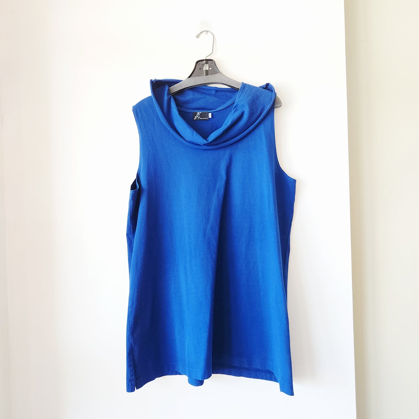 Fenini 100% Cotton Tunic with Cowl Neck - XL