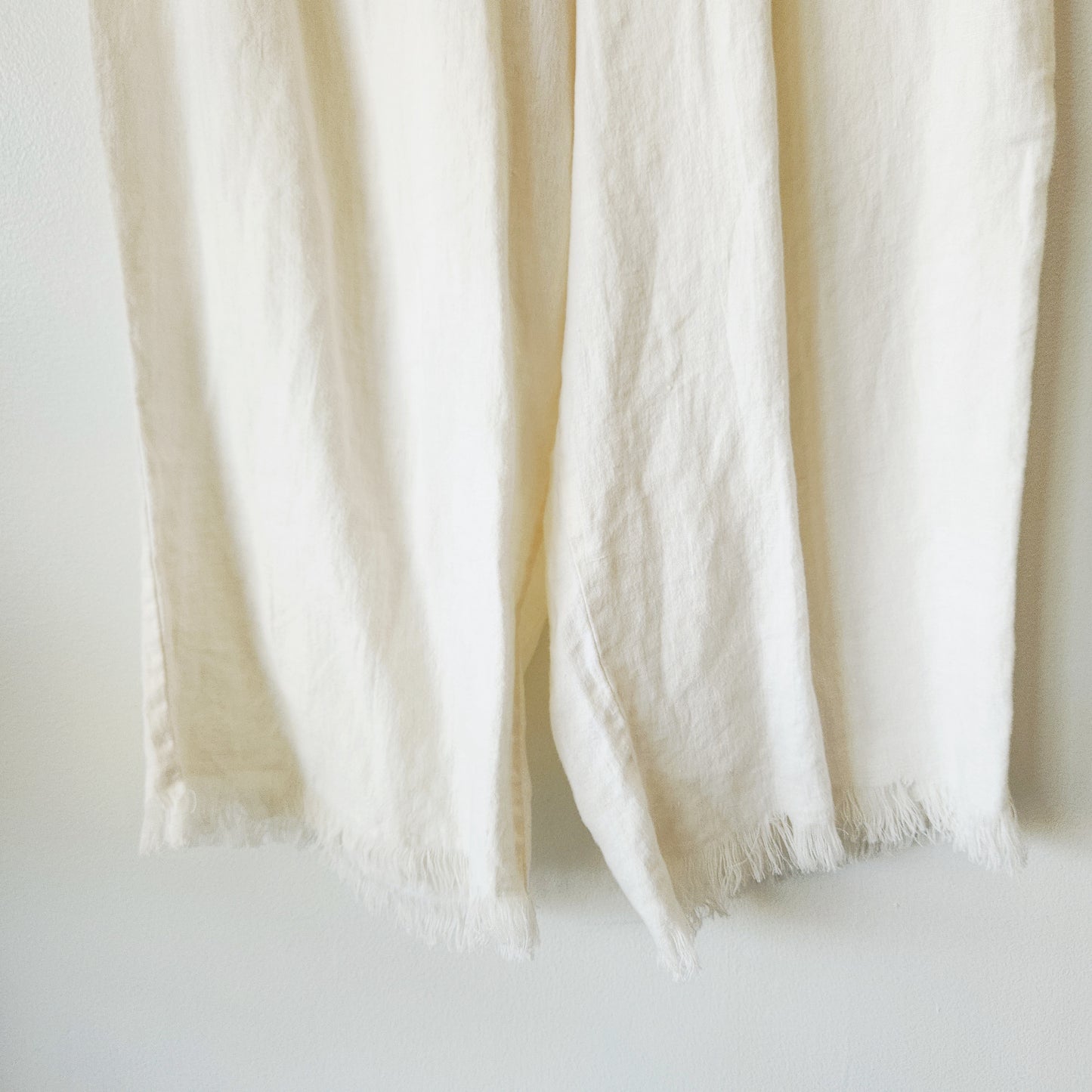 Flax 100% Linen Pull On Pants with Distressed Hem - 1X
