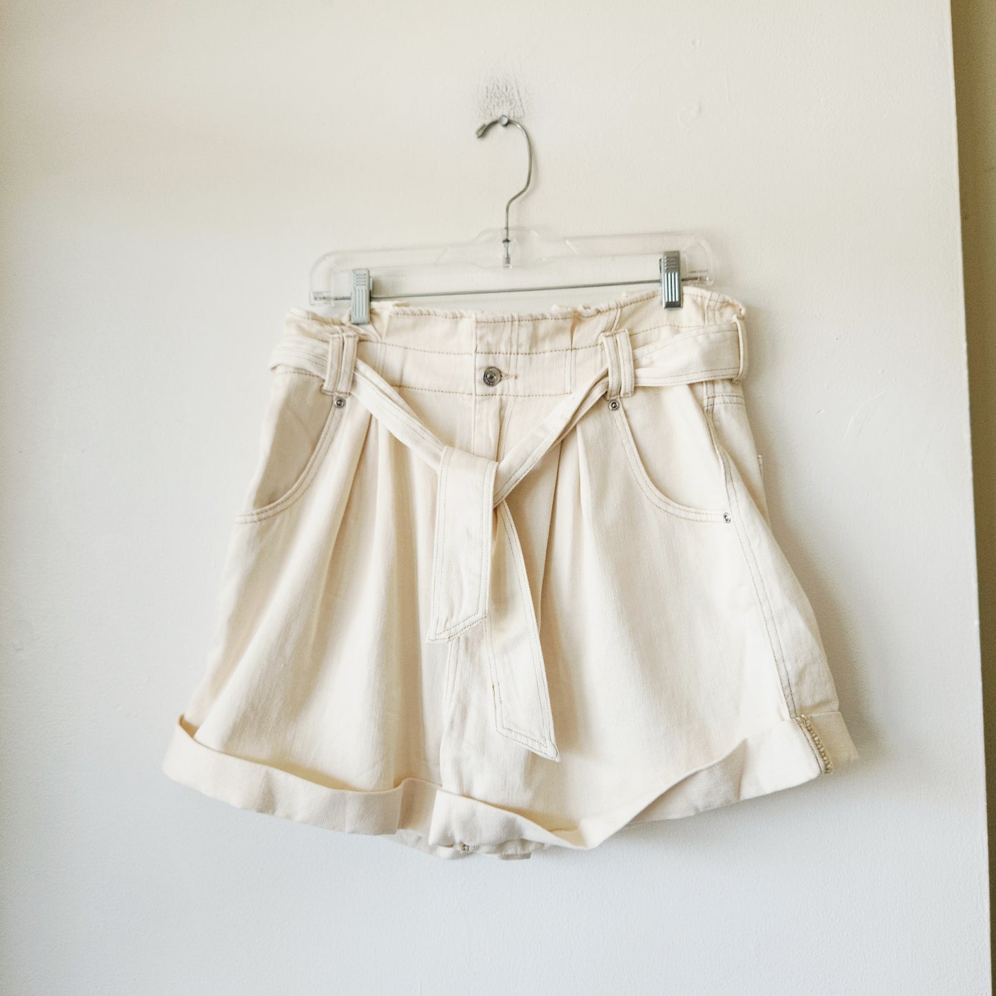 We The Free 100% Cotton Shorts with Tie Belt - M