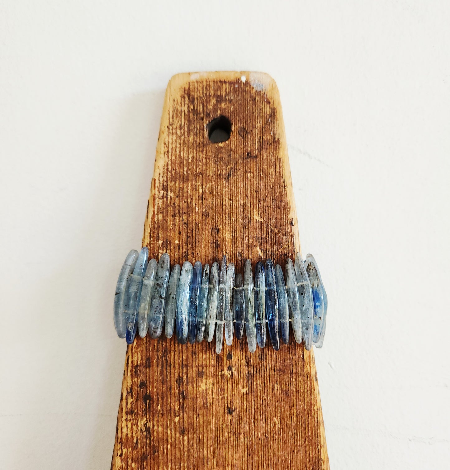 Polished Kyanite Stone Slice Bracelet