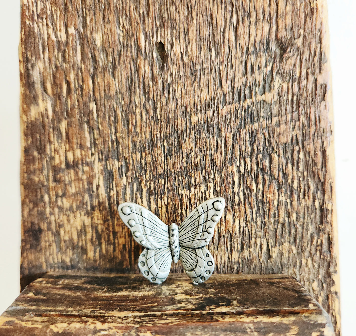Vintage Pewter Butterfly Pin