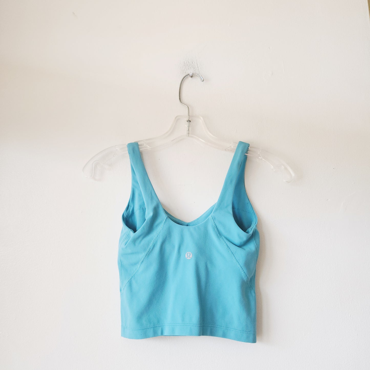 Lululemon Teal Long Line Sports Bra/Top - approx XS