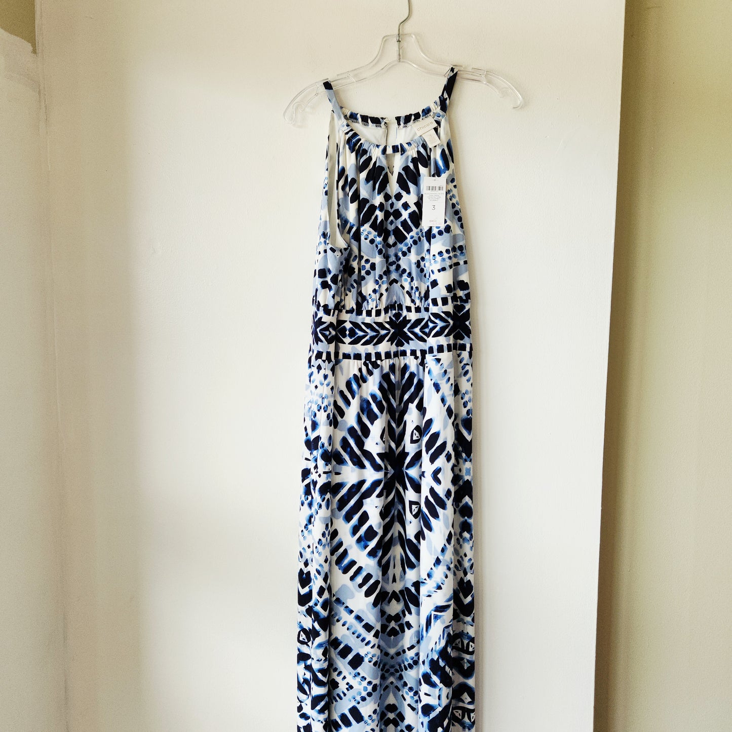 Chico's Maxi Dress with Gathered Neckline - size XL - New