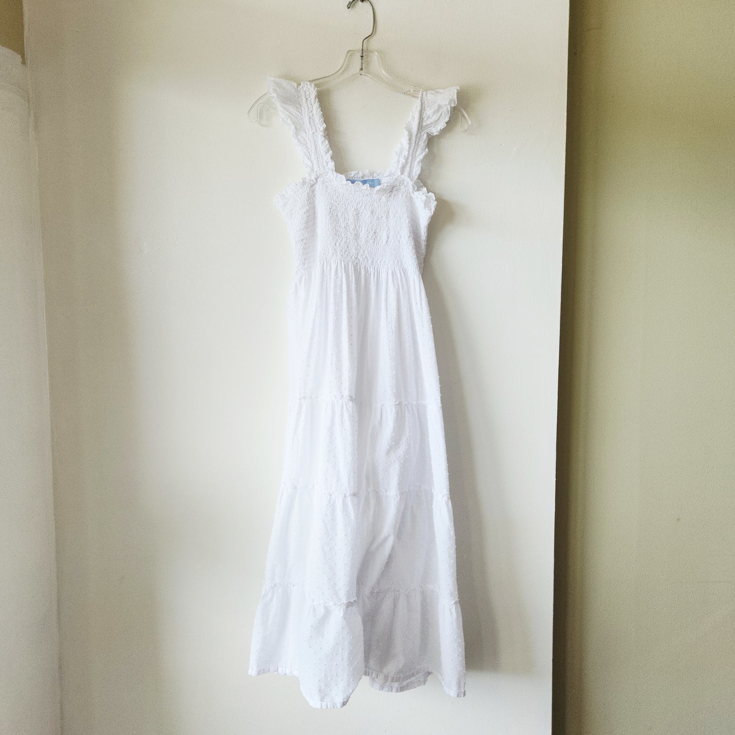 Hill House 100% Cotton Smocked Top Dress - L