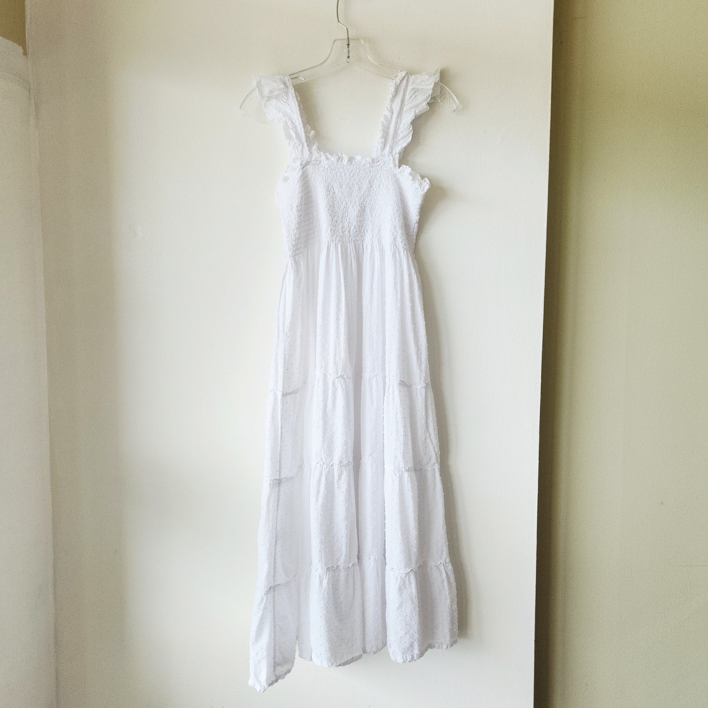 Hill House 100% Cotton Smocked Top Dress - L