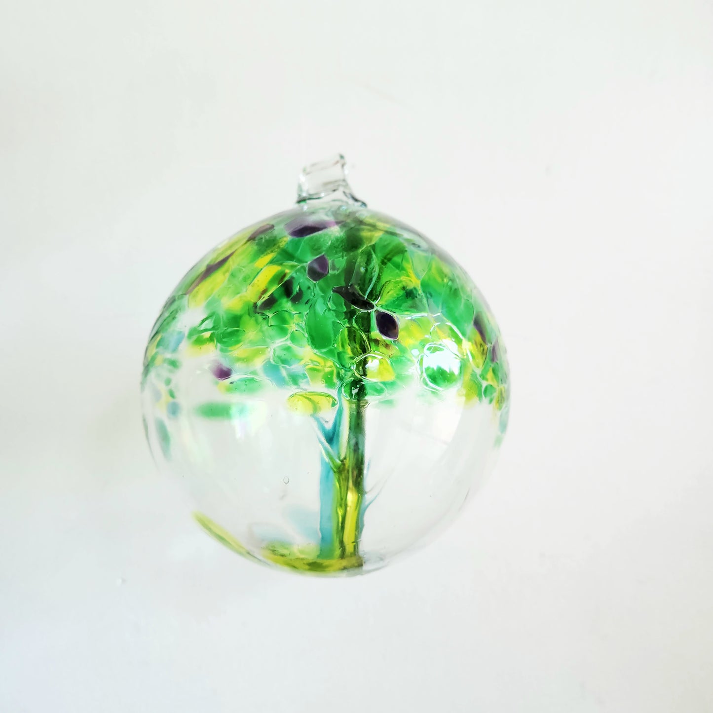Kitra Art Glass Tree of Enchantment Orb 6"